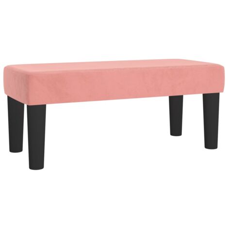 Banc bout de lit 70 x 30 x 30 cm en velours rose DEC024684 (1/5)