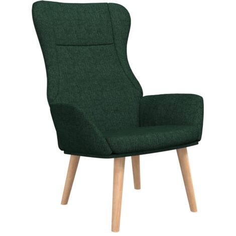 Fauteuil lounge chaise de canapé design moderne en tissu vert foncé DEC026780 (1/5)