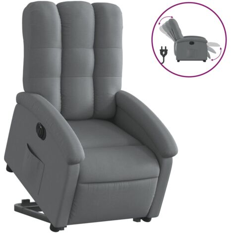 Fauteuil relax TV fonction de levage électrique très confortable en tissu gris foncé DEC028342 (1/5)