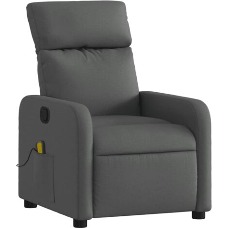 Fauteuil Relax Gris Fonçé - Fonction Allongée, Pivotant 360° - Confort Salon Et Chambre - 9