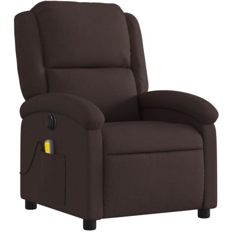 Fauteuil Relax Massant Électrique Avec Fonction Lever Assisté - COMHOMA Brun Gris
