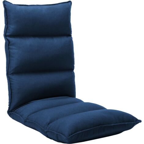 Chaise pliable de sol en tissu bleu DEC028702 (1/5)