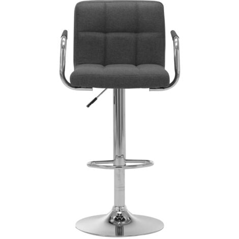 Tabouret de bar x1 chaise haute avec dossier et accoudoirs assise en ...