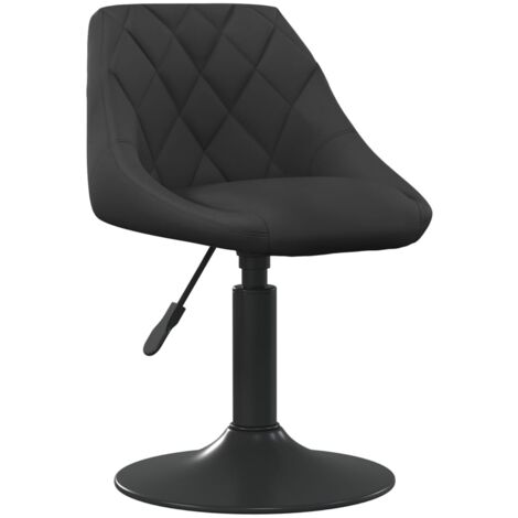 Chaise de bar x1 chaise haute avec coutures losange en velours et acier noir DEC029535 (1/5)
