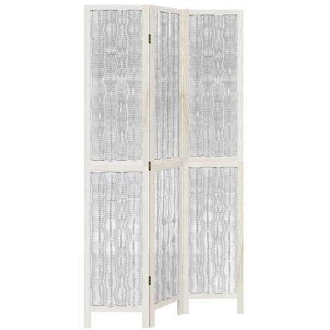 Séparateur de pièces ajouré 3 panneaux bois Couleur marron Homcom | La Redoute