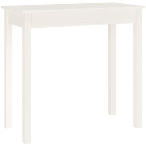 Décoshop26 – Table console en bois massif de pin blanc 80 x 40 x 75 cm – Cadre stable pour décoration intérieure – DEC031721