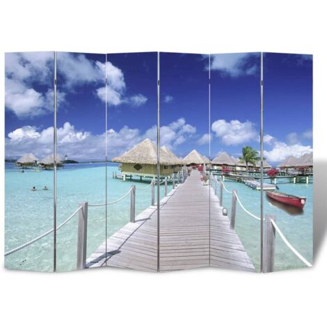 Paravent Séparateur De Pièce Cloison Pliable 6 Panneaux 217 X 170 Cm Design Plage Dec031173 86487345 Paravent Séparateur De Pièce Cloison Pliable 6 Panneaux 217 X 170 Cm Design Plage Dec031173 86487345