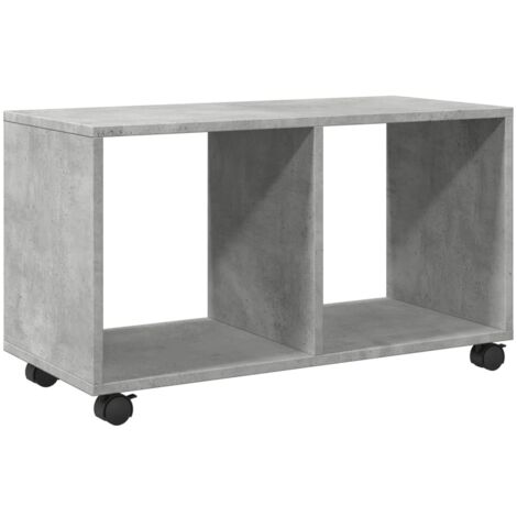 Meuble d'appoint à roulettes avec compartiments de rangement 72 x 33 x 42,5 cm bois d’ingénierie gris DEC031389 (1/5)