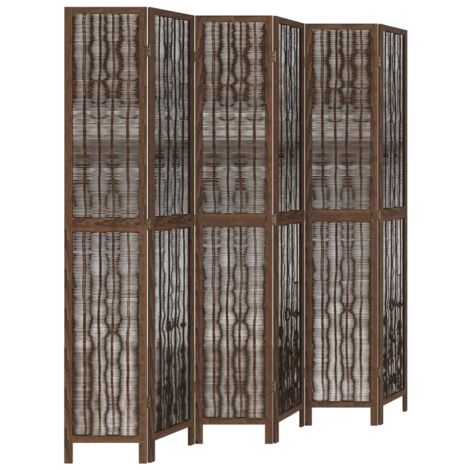 Paravent 3 Panneaux En Osier – Hauteur 170 Cm, Largeur 120 Cm, Aspect Saule Marron, Pliable