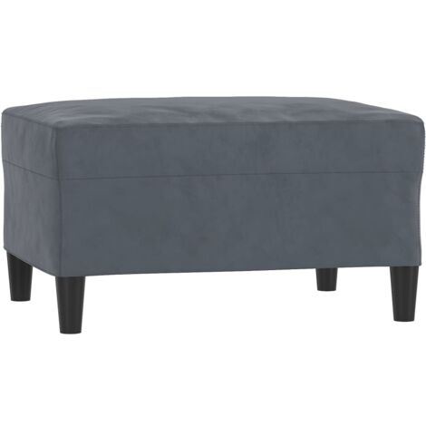 Repose-pieds tabouret 70 x 55 x 41 cm velours gris DEC030329 (1/5)