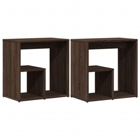 Tables d'appoint bout de canapé support de plantes 50 x 30 x 50 cm en bois ingénierie marron DEC032624 (1/5)