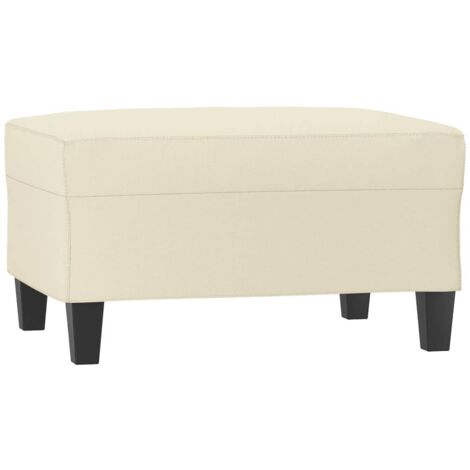 Repose-pieds tabouret bout de lit 70 x 55 x 41 cm PVC crème DEC030163 (1/5)