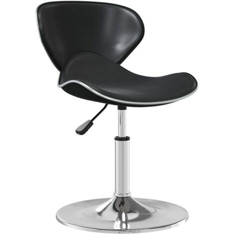 Tabouret de bar x1 chaise haute hauteur réglable en PVC noir DEC029522 (1/5)