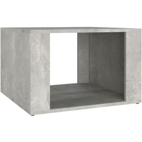 Table de chevet avec compartiment ouvert 57 x 55 x 36 cm bois d'ingénierie gris DEC034054 (1/5)