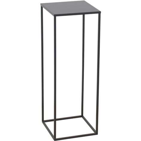 Porte-Plantes moderne en métal noir 25 x 25 x 70 cm Finition Lisse DEC050075 (1/3)