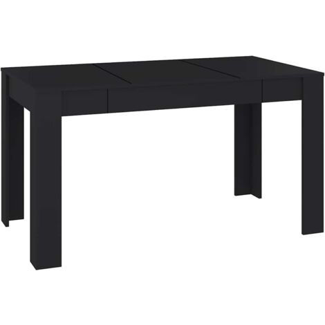 Table de salle à manger design simple 140 x 74,5 x 76 cm aggloméré noir DEC036644 (1/4)