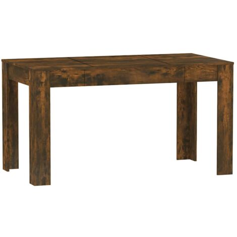 Table de salle à manger design moderne 140 x 74,5 x 76 cm bois d'ingénierie marron DEC036845 (1/4)