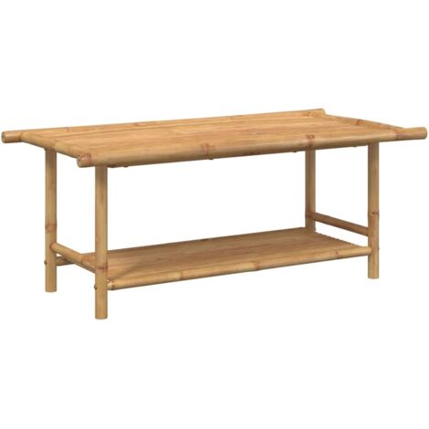 Table basse de salon design exotique 110 x 55 x 45 cm bambou avec une finition naturelle DEC037000 (1/5)