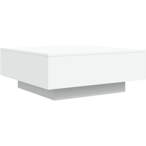 Table basse design moderne et contemporaine 80 x 80 x 31 cm bois d'ingénierie blanc DEC037967 (1/5)