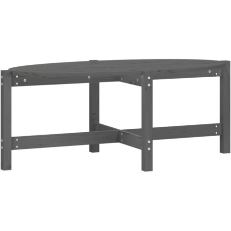 Table basse simple 118 x 63 x 45 cm bois massif de pin gris DEC039172 (1/5)
