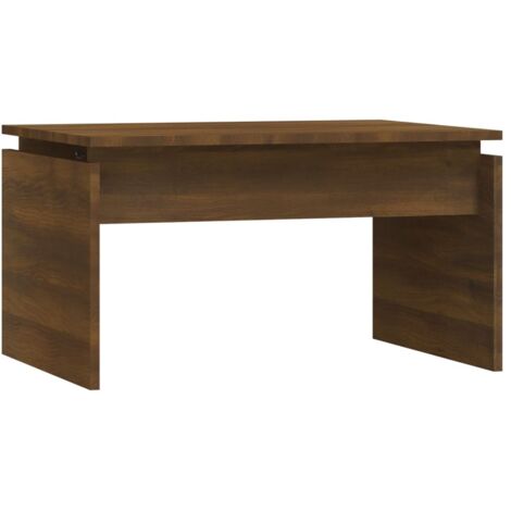 Table basse design rustique moderne 68 x 50 x 38 cm bois d'ingénierie marron DEC038730 (1/5)