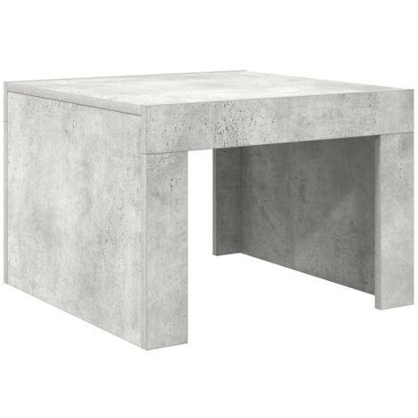 Table basse design moderne et contemporaine 50 x 50 x 35 cm bois d'ingénierie gris DEC039288 (1/4)