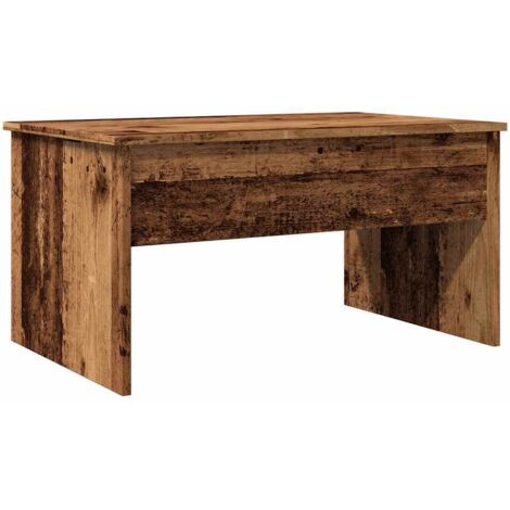 Table basse avec plateau relevable 80 x 50,5 x 41,5 cm bois d'ingénierie marron vieilli DEC040209 (1/5)