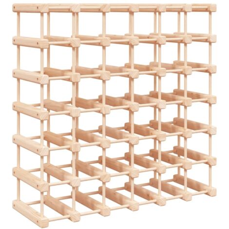 Casier range bouteilles étagère de rangement vin pour 42 bouteilles 68,5 x 23 x 68,5 cm pin massif brun DEC024399 (1/5)