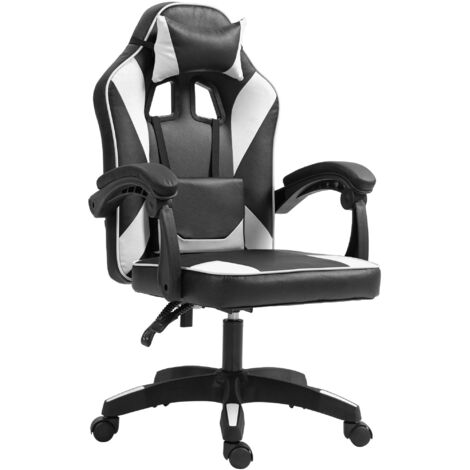 Fauteuil Gaming Pedro XL – Similicuir Noir, Réglable, Design Moderne Pour Bureau