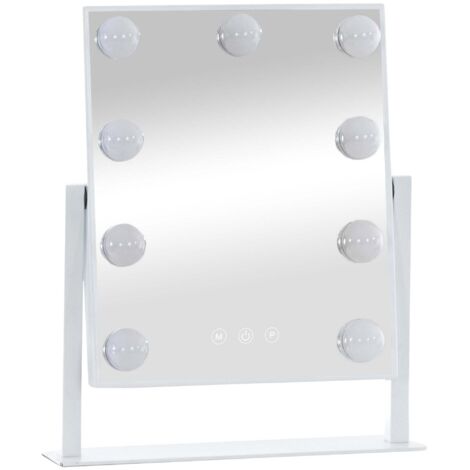 Miroir de maquillage à poser LED 30 x 36 cm avec éclairage réglable 100008955 (1/4)