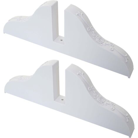 Lot de 2 supports de paravent pour un maintien optimal 30 x 11 x 2,7 cm en plastique blanc 040011432 (1/5)