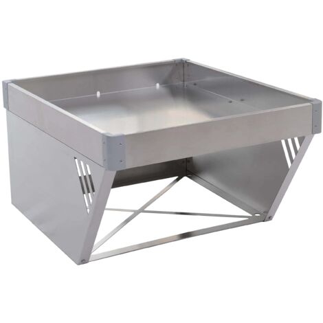 Abri pour robot tondeuse avec jardinière design moderne 70 x 60 x 39,5 cm acier gris 040008935