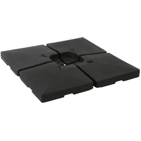 Support de parasol robuste modulable 103 x 103 x 10 cm facile à transporter en plastique anthracite 040011447 (1/3)