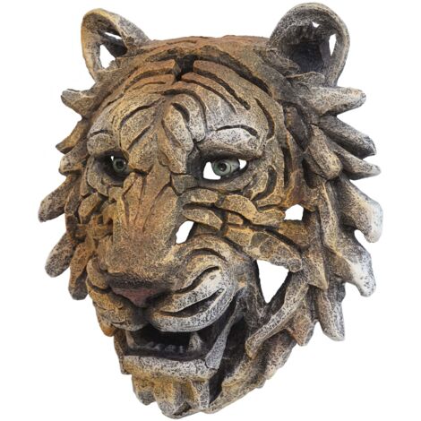 Décoration murale tête de tigre trophée mural 35 cm polyresine pour intérieur et extérieur 040002838 (1/5)