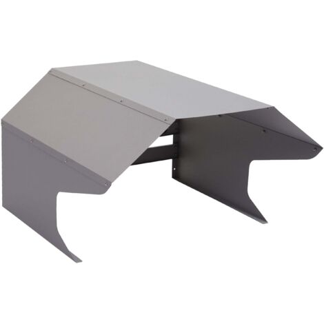 Garage pour robot tondeuse abri de protection 60x70 cm résistante aux intempéries en métal galvanisé gris 040010377