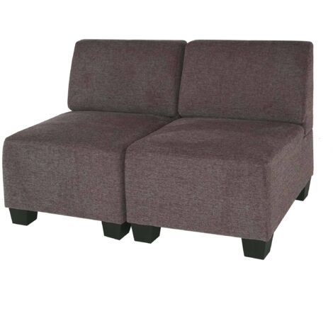 Sofa modulable design moderne lounge 114 x 72 x 76 cm assise confortable et finition élégante en polyester marron 040010605 (1/5)