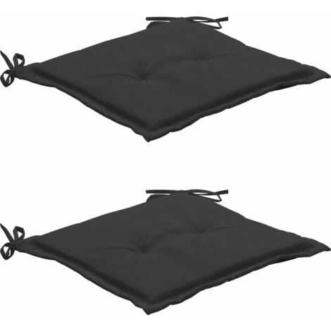 Coussin pour mobilier de jardin vidaXL Coussins de chaise lot de 2 motif de  feuilles 50x50x3 cm tissu