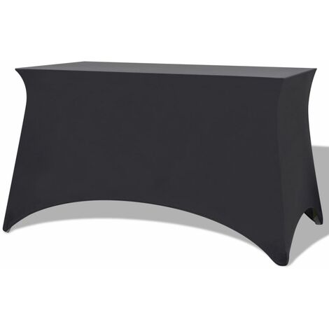 Housse extensible de table 2 pièces 183 x 76 x 74 cm Anthracite DEC022434 (1/5)