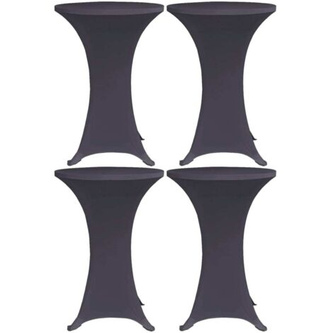 Housses de table extensible 4 pièces 70 cm Anthracite DEC022518 (1/5)