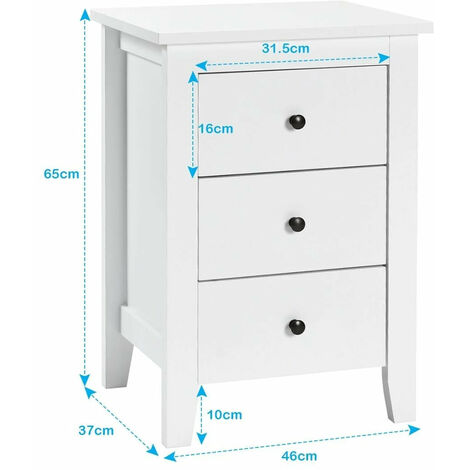 Table De Chevet Avec 3 Tiroirs Et Roulettes - Gris Clair, Verrouillable - Idéale Pour Chambre Ou Salon