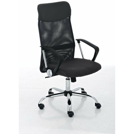 Fauteuil chaise de bureau en maille gris avec 5 roulettes BUR10024 (1/4)