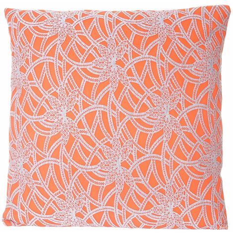 Coussin orange style baroque 45x45 cm déhoussable DEC04075 (1/4)