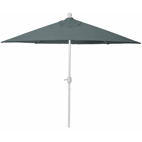 Demi parasol semi-circulaire balcon terrasse UV 50+ polyester/aluminium 3kg avec une portée de 300 cm anthracite sans support 040003897 (1/5)