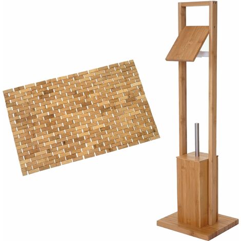 Accessoires de salle de bain porte-papier toilette tapis de bain en bamboo 040004759 (1/5)