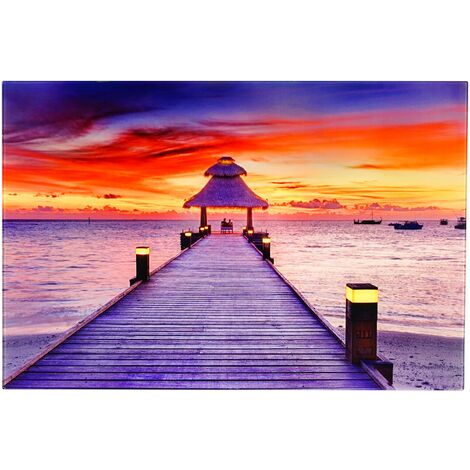 Image en verre affiche murale 40x60cm motif pont sur mer 040003563 (1/5)