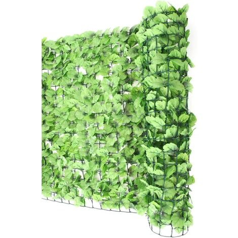 Brise-vue clôture haie artificielle pour balcon revêtement de protection contre le vent pour balcon et terrasse 300x100cm feuille brillante 040001074 (1/5)
