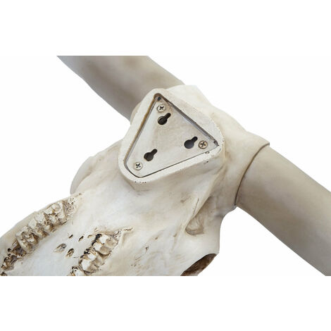 Déco crâne de vache tête de taureau trophée longhorn mural en polyrésine 103x43x11cm 040002819