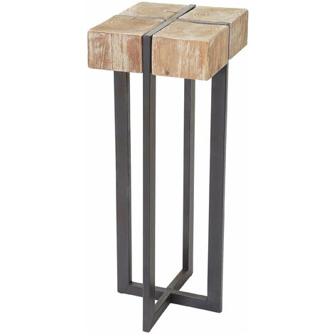 Table à plantes support à fleurs colonne en bois de sapin massif rustique certifié FSC 100x32x32cm 040005056 (1/5)