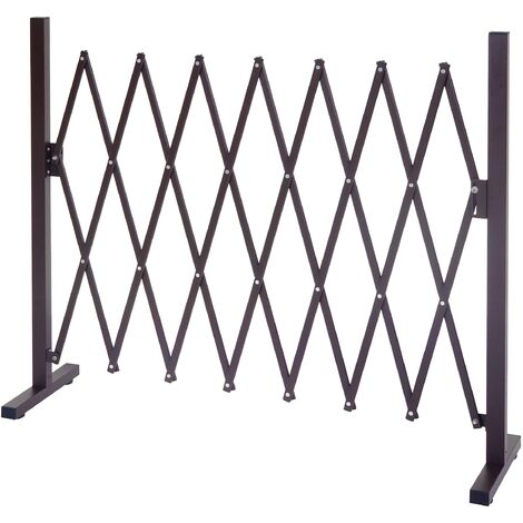 Barrière treillis à ciseaux grille de protection des animaux extensible aluminium hauteur 103cm, largeur 27-207cm 040001211 (1/5)