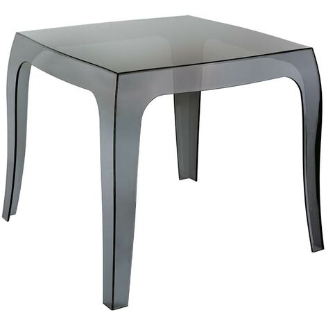 Petite table design moderne en plastique transparent noir pour intérieur ou extérieur 100000918 (1/2)